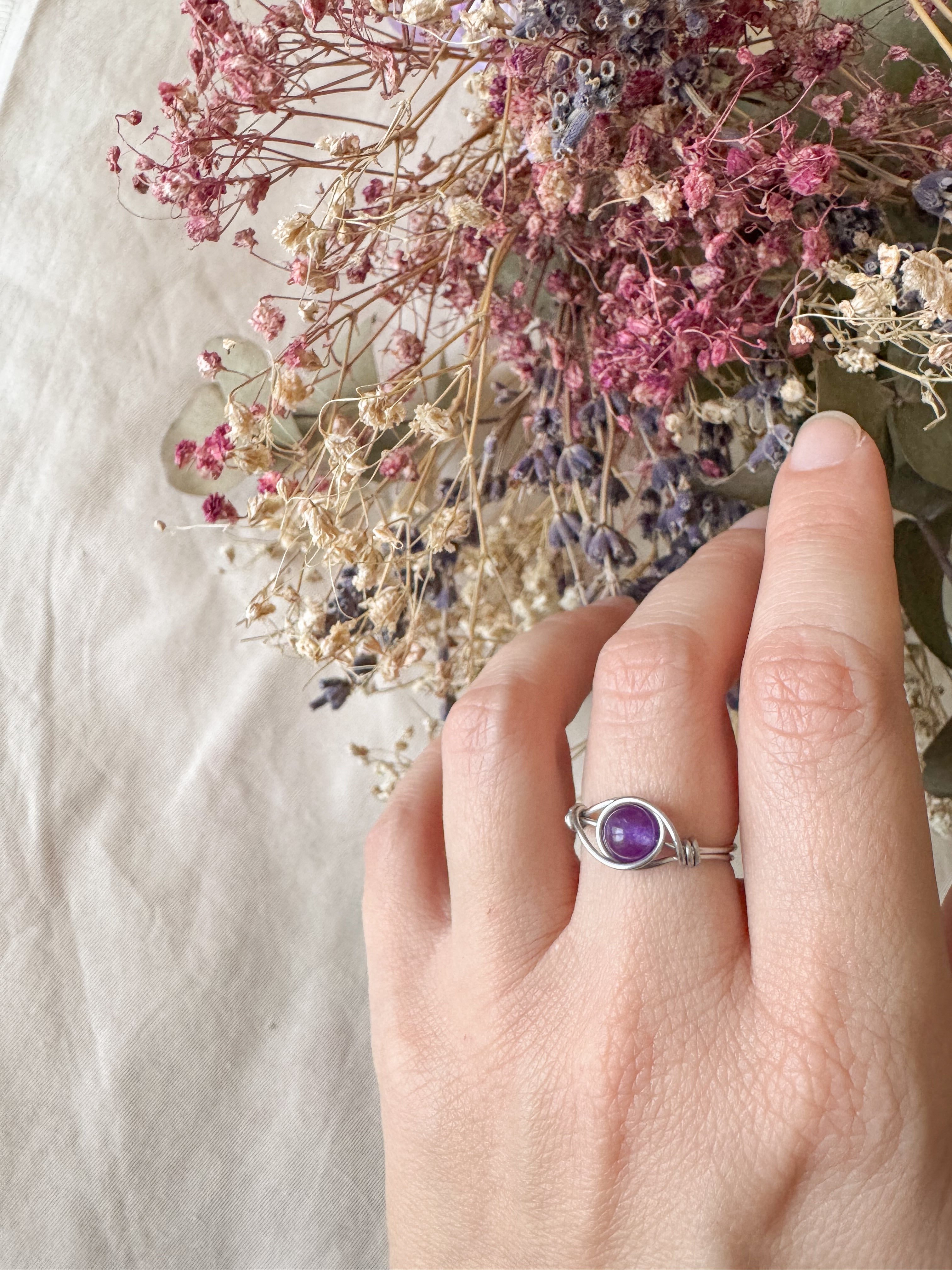 Anello pianeta ametista