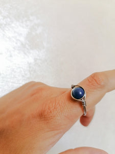 Anello pianeta agata blu