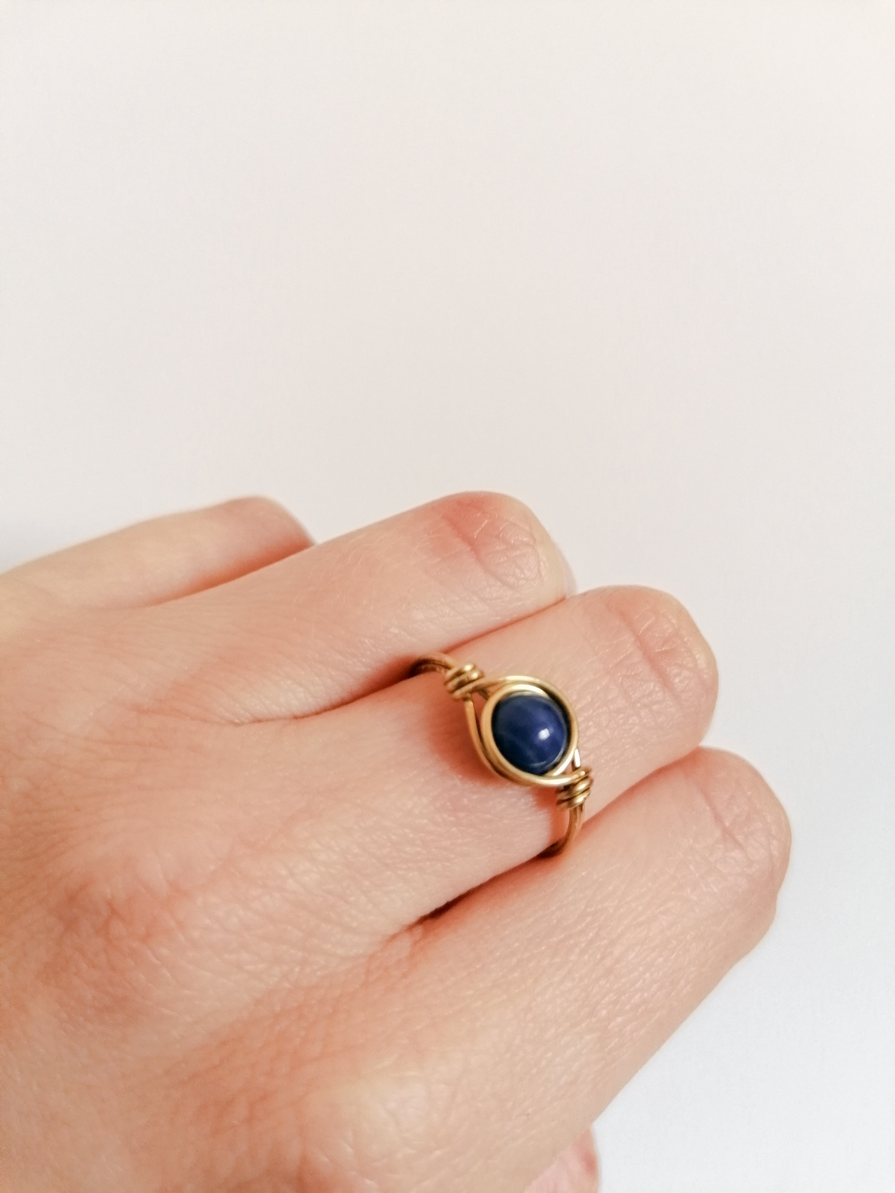 Anello pianeta agata blu